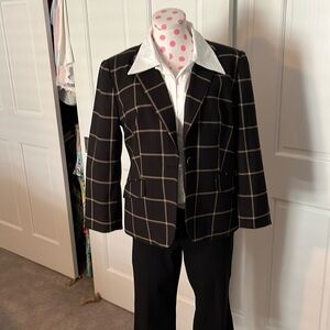 Limited Black Jacket with Beige Window Plain Print.